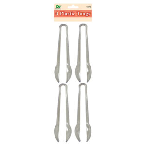 4 PACK PLASTIC TONGS