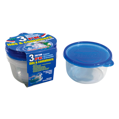 3PK ROUND CONTAINER W/LID (25OZ)