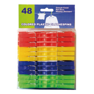 48PC PLASTIC CLOTHESPINS