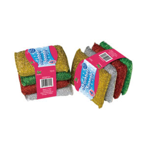 4PC SPONGE FILLED SCOURERS