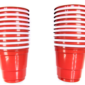 Cup Plastic 2oz Bi-Color Red 20ct