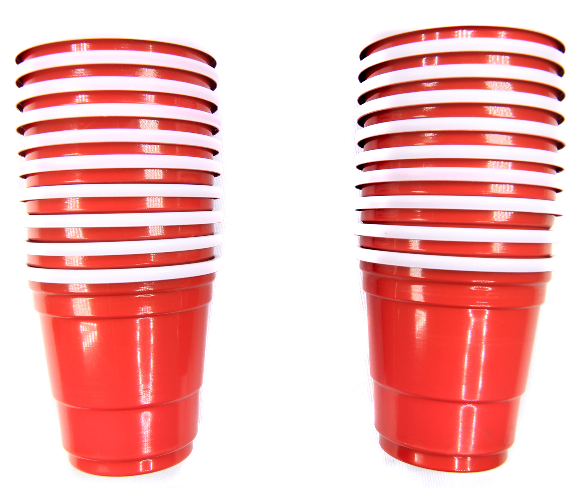 Cup Plastic 2oz Bi-Color Red 20ct