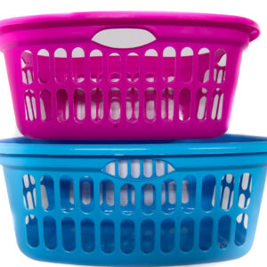Jumbo Rect Laundry Basket 23.5"x15.25"x9.5 (Blue/Pink)
