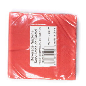Napkin 10x10 24ct-Red