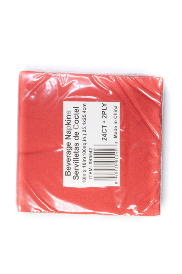 Napkin 10x10 24ct-Red