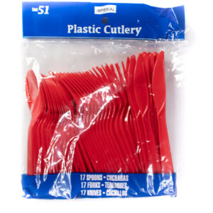 Cutlery 51pc Combo-Red PS