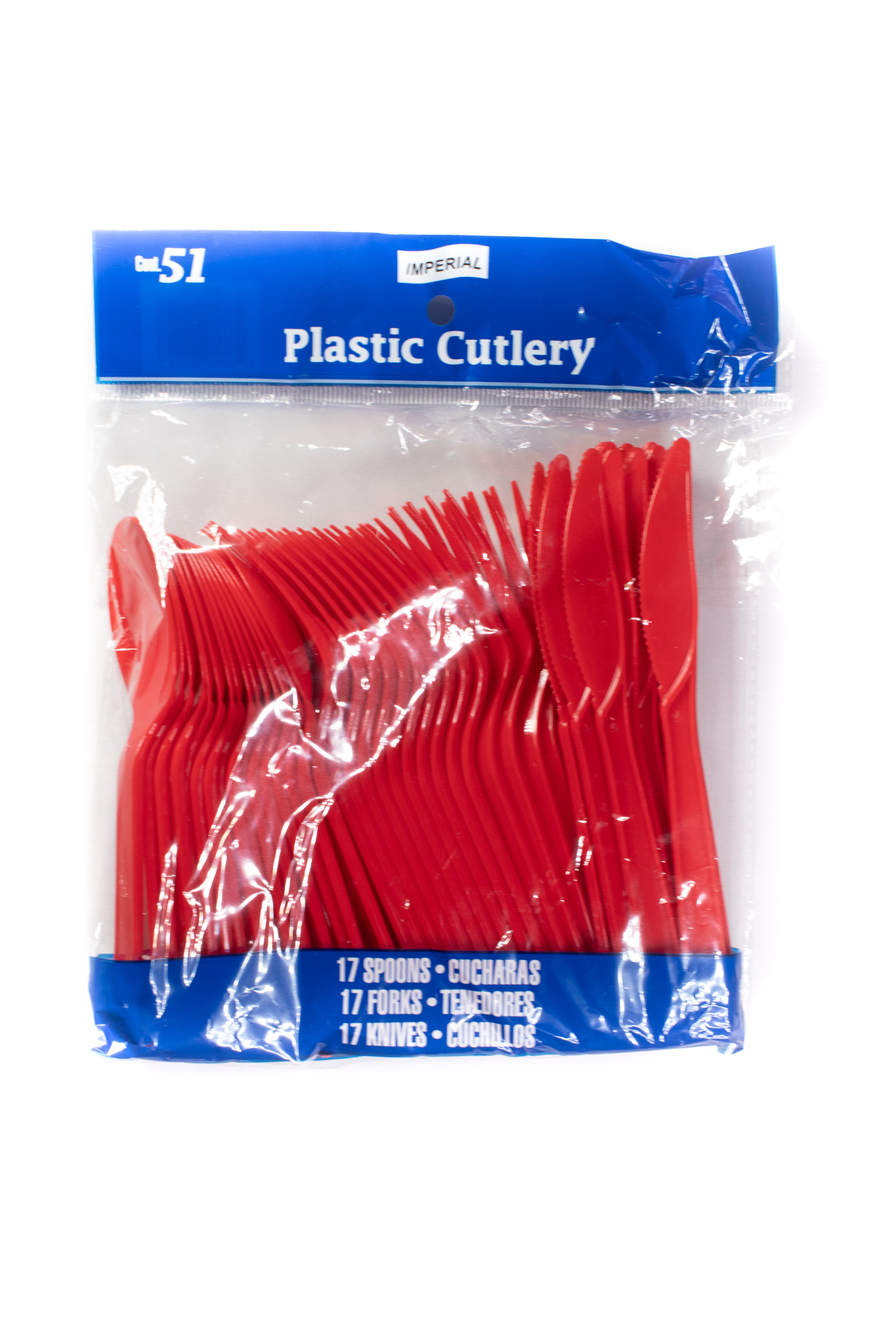 Cutlery 51pc Combo-Red PS