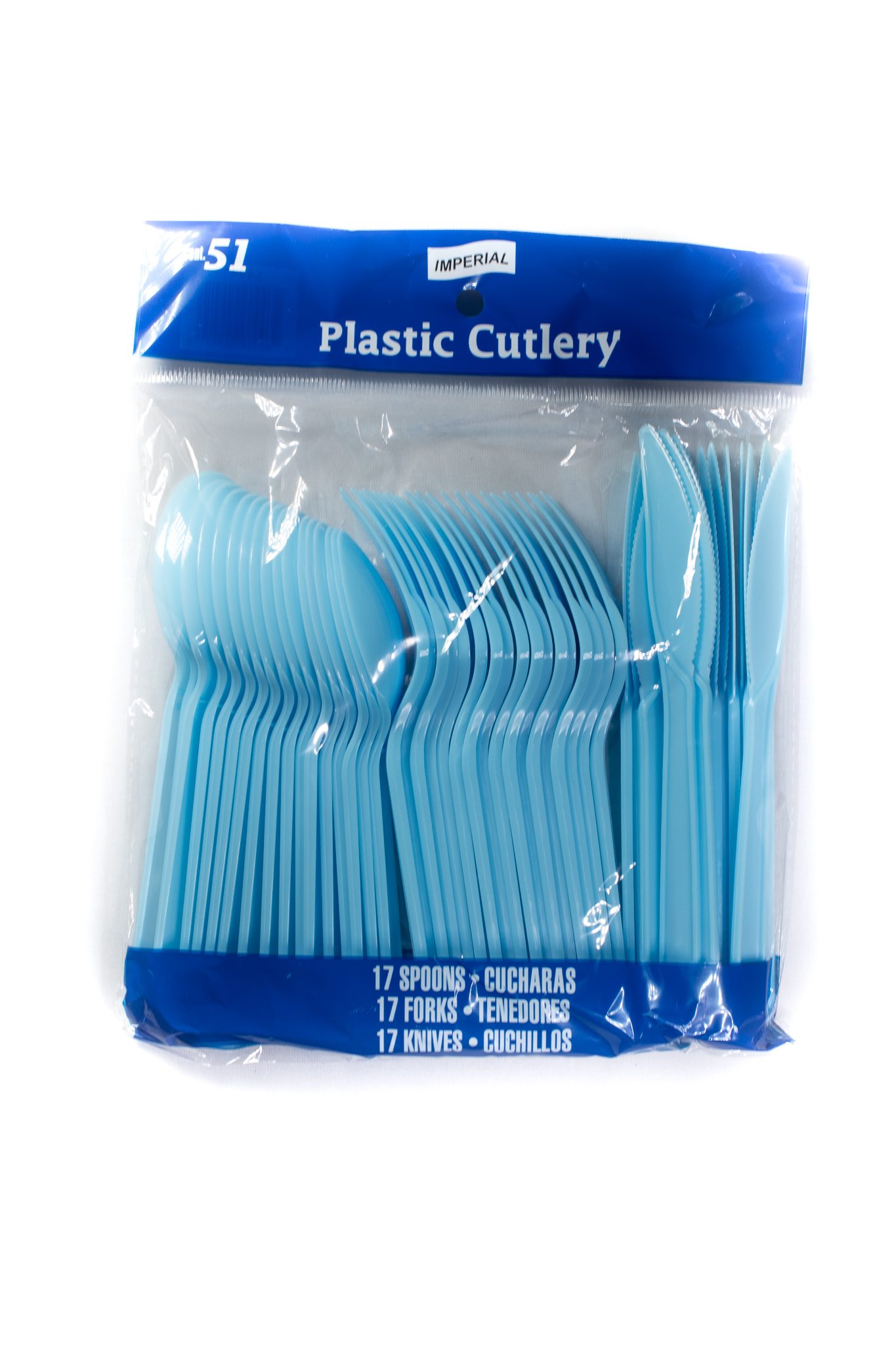 Cutlery 51pc Combo-Light Blue PS
