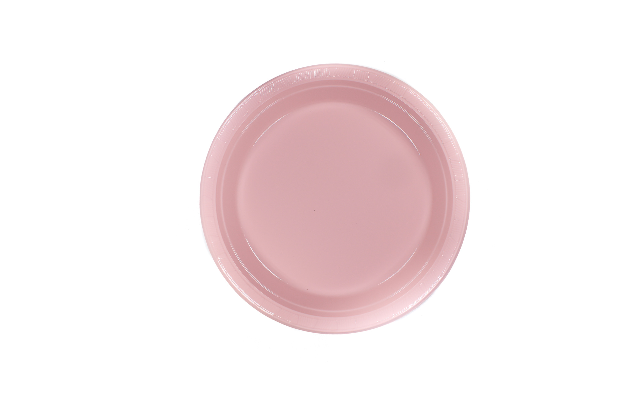 Cake Plate (Plastic) 7in 12ct- Light Pink 8.5 G