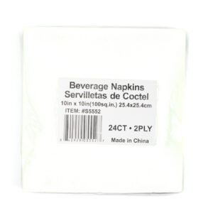 Napkin 10x10 24ct- White