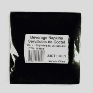 Napkin 10x10 24ct- Black