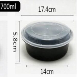 100 PACK DISPOSABLE FOOD CONTAINER ROUND 24oz