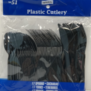 CUTLERY 51PC COMBO-BLACK PS