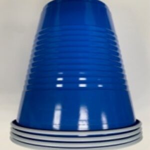 PLASTIC TWOTONE CUPS ROYAL BLUE