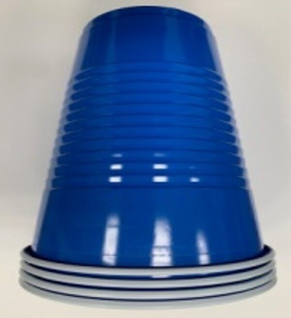 PLASTIC TWOTONE CUPS ROYAL BLUE