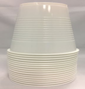 PLASTIC TWO TONE CUPS (WHITE) 9 G