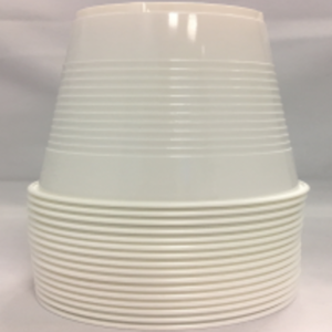 PLASTIC TWO TONE CUPS (WHITE) 9 G