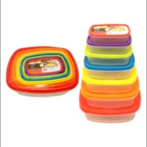 14PC RECT. PLASTIC STORAGE